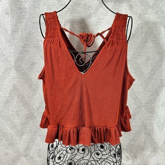 Free People no excuses cropped top in terracotta size XS - Picture 8 of 9
